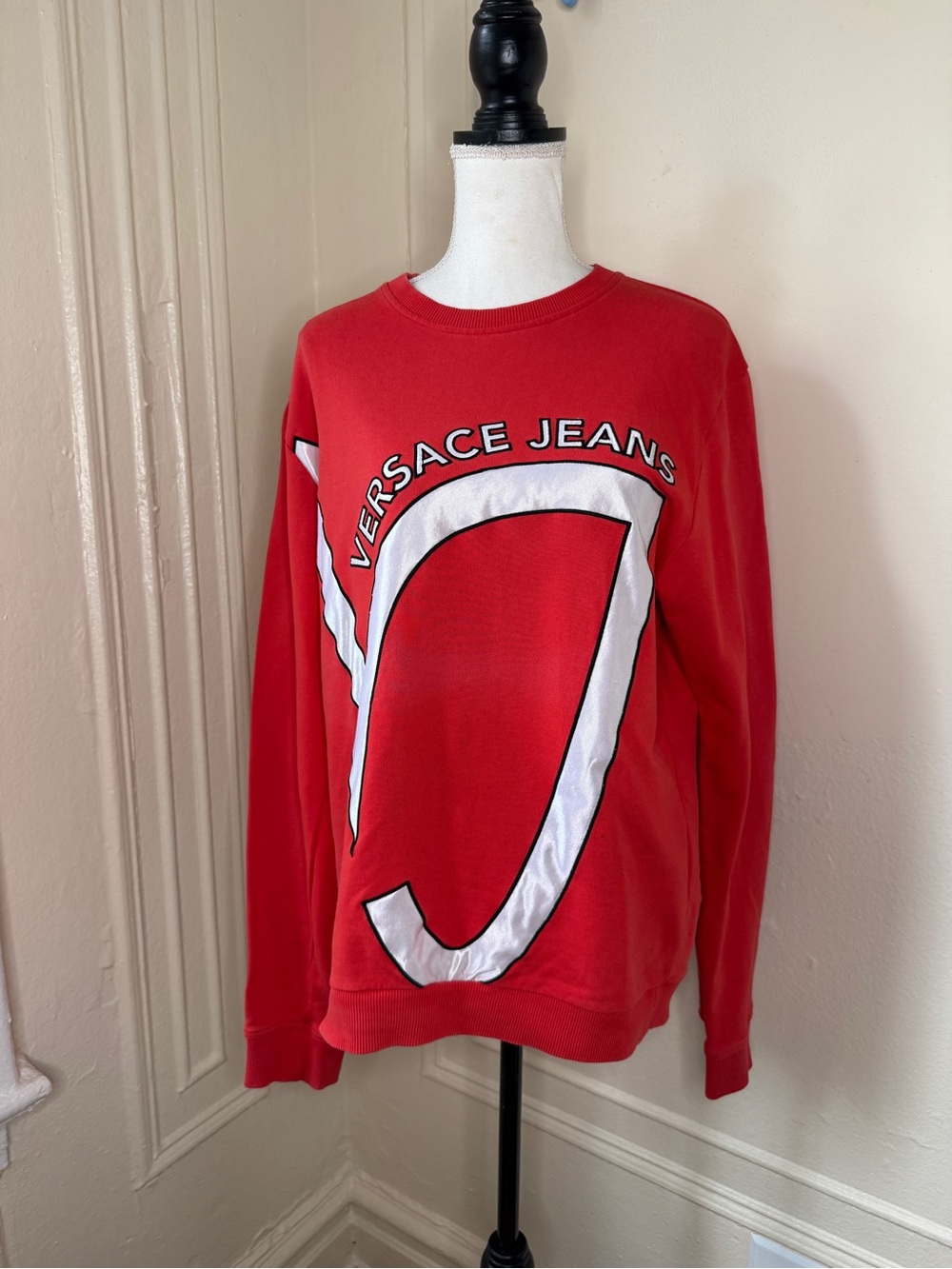 Versace Jeans Couture Long Sleeve Crew Neck  V-logo Sweatshirt